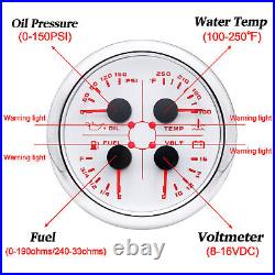 85mm GPS Speedometer With Tachometer Water Temp Oil Pressure Fuel Level Volt