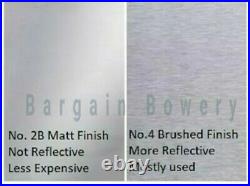 8p 36 X 120 430 Stainless Steel Sheet Wall Covering, 26 Gauge 0.018