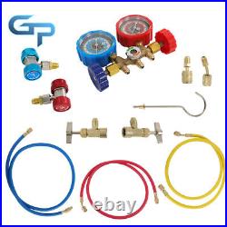 Air Vacuum Pump MANIFOLD GAUGE Set 1/3HP 4CFM 3000PSI HVAC AC Refrigerant Kit