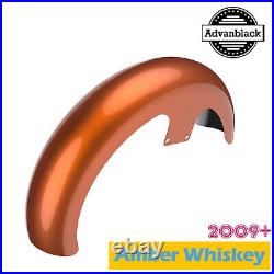 Amber Whiskey 21 Reveal Wrapper Hugger Front Fender For 09+ Harley Touring FLH