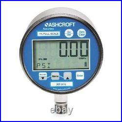 Ashcroft 302074Sd02l300bl Digital Pressure Gauge, 0 To 300 Psi, 1/4 In Mnpt