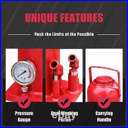 BIG RED 32 Ton Torin Heavy Duty Professional Double Piston Car Bottle Jack, Red