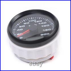 Black 6 Gauge Set Series GPS Electrical Speedometer Analog Odometer LCD Display