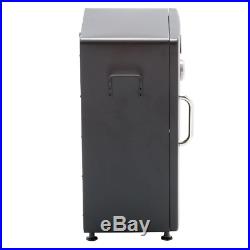 Black Electric 26 in BBQ Smoker 3-in-1 Tray Magnetic Door With Temperature Gauge