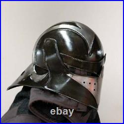 Blackened 18 Gauge Steel Medieval Bounty Hunter Sallet Helmet