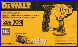 Brand New Dewalt 20V XR 18 Gauge Brand Nailer Kit DCN680D1 Free Shipping