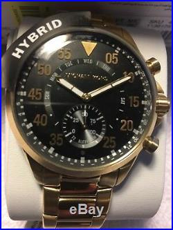 Brand New Michael Kors Mkt4008 Gage Gold-tone Hybrid Men's Smartwatch