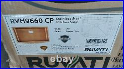 Brand new Stainless steel copper sink. Width Ru30 coppertone, 16 gauge premium