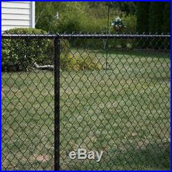Chain Link Fence Cover Fabric 9-Gauge Black 4X50 ft. Steel Core Wire PVC Coating