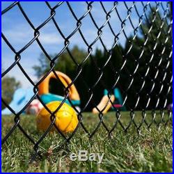 Chain Link Fence Cover Fabric 9-Gauge Black 4X50 ft. Steel Core Wire PVC Coating