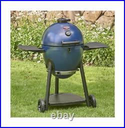 Char Griller E56720 AKORN Charcoal Grill Kamado Gauge Blue Outdoor Cooking New