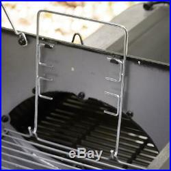 Char-Griller Wood Grill Built-in Heat Gauge Adjustable Ash Pan Storage Rack