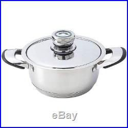 Chef's Secret 12-Pc 9-Ply Waterless Heavy-Gauge Stainless Steel Cookware Set