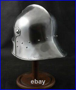 Christmas 18 Gauge Steel Medieval German Sallet Helmet with Stand