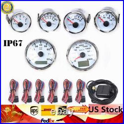 Classic 6 Gauge Set Electronic Speedometer GPS Set 6 stainless steel plate