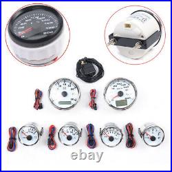 Classic 6 Gauge Set Electronic Speedometer GPS Set 6 stainless steel plate