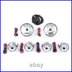 Classic 6 Gauge Set Electronic Speedometer GPS Set 6 stainless steel plate