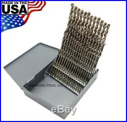 Cle Line 60pc COBALT M42 NUMBER Wire Gauge Drill Bit Set with Index #1-60 USA
