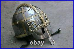 Collectibles 16 gauge Steel Helmet Antique Medieval Ancient Viking Armor Helmet