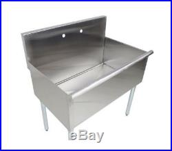 Commercial Sink 16-Gauge Steel 36 x 21 x 14 Bowl without Drainboard Regency