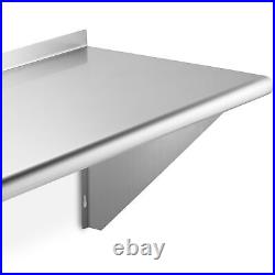 Commercial Stainless Steel Restaurant Kitchen Shelf Wall Shelving 18 x 72