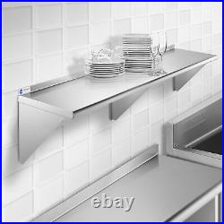 Commercial Stainless Steel Restaurant Kitchen Shelf Wall Shelving 18 x 72