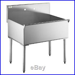 Commercial Utility Sink Stainless Steel 36 X 24 X 14 Bowl 16 Gauge New Trend