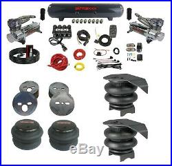 Complete Air Ride Suspension Kit Chevy 88-98 C15 Manifold Valve Bags 480 Chrome