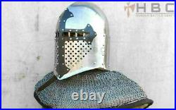 Custom SCA HNB 14 Gauge Steel Medieval Sugar loaf Helmet Blackened