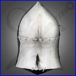 Custom SCA HNB 14 Gauge Steel Medieval Tournament Bascinet Helmet Sugar Loaf