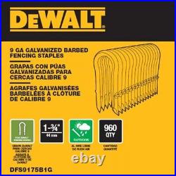 DEWALT 2-Boxes Galvanized Barbed Paper Tape Fencing Staples 1.75 in. X 9-Gauge