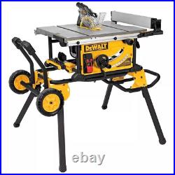 DEWALT DWE7491RS 10 in Jobsite Table Saw 32 1/2 in Rip Capacity & Rolling Stand