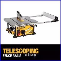 DEWALT DWE7491RS 10 in Jobsite Table Saw 32 1/2 in Rip Capacity & Rolling Stand