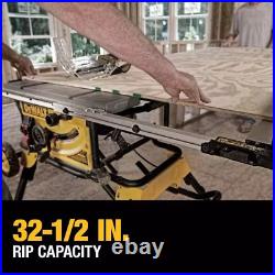 DEWALT DWE7491RS 10 in Jobsite Table Saw 32 1/2 in Rip Capacity & Rolling Stand