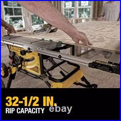 DEWALT DWE7491RS 10in Jobsite Table Saw 32 1/2in Rip Capacity &Rolling Stand US