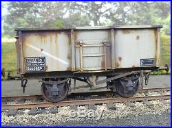 Dapol O Gauge Br 16t Steel Mineral Wagon B563829 & Load Lineside Weathered Box