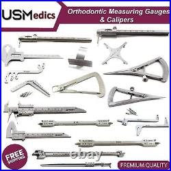 Dental Measuring Boley Gauge Caliper Iwanson Bracket Positioning Instruments SET