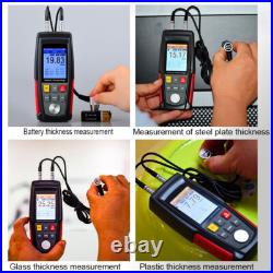 Digital Ultrasonic Thickness Gauge Tester Meter 0.039 to 8.85 in For Steel Metal
