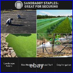 EXTRA WIDE Landscape Staples 8 Inch x 2 Inch SOD Pins Fabric 8 Gauge
