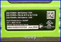 Ego BA4200T 56V 7.5Ah Battery With Upgraded Fuel gauge BRAND NEW June/2020