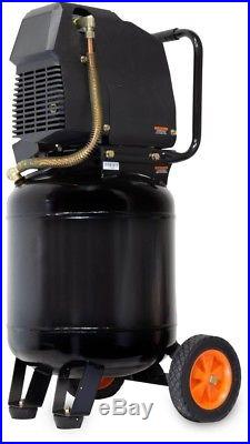 Electric Air Compressor 10 Gallon Oil Free Vertical Steel Handle Pressure Gauge