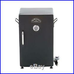 Electric Vertical Smoker 26 in. Temperature Gauge 3 in1 Tray Rear Panel Vent