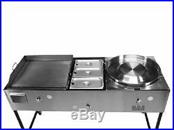 Ematic Catering Cart 24 Griddle 100% Pure Heavy Duty Gauge Steel Commercial