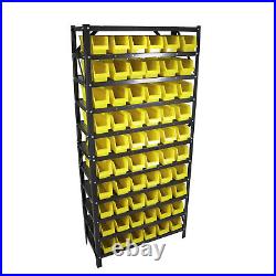 Erie Tools 60 Bin Parts Rack Storage Shop Garage Organizer Nuts Bolts Parts