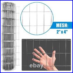 Fencer Wire Welded Fence 5'x100' 12.5-Gauge Galvanized Steel 2''x4 Mesh Weave