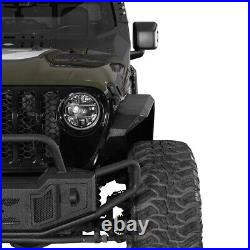 Flat Style Front & Rear Fender Flares Wheel Guards For Jeep Gladiator JT 20-24