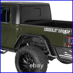 Flat Style Front & Rear Fender Flares Wheel Guards For Jeep Gladiator JT 20-24