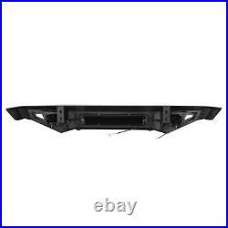 For 1984-2001 Jeep Cherokee XJ 11-Gauge Steel Front Bumper with 120W LED Light Bar