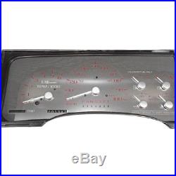For Chevy Tahoe 95-98 Stainless Steel Gauge Face Kit w Red Numbers, 100 MPH