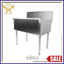 Freestanding Utility Stainless Steel 16-Gauge Commercial Sink 36 X 21 X 14 Bowl